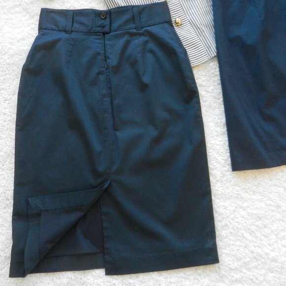 Banana Republic skirts navy Size 2, 4 /Kate Spade silk & cotton Blse Small - Picture 5 of 13